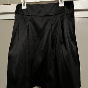 White House Black Market black satin looking skirt